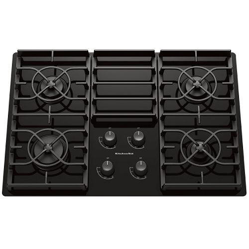KitchenAid 30 in. Gas Ceramic-Glass Conventional Cooktop with 4 Sealed Burners - KGCC506R
