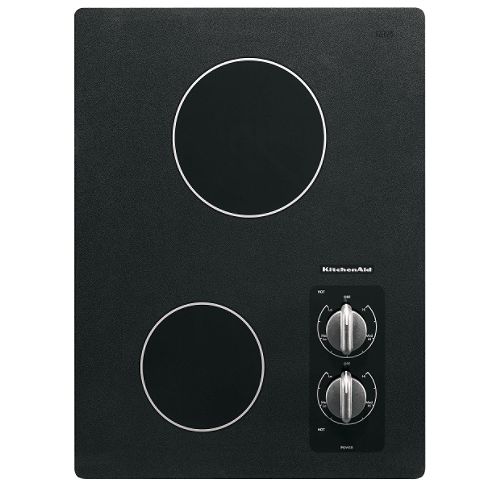 KitchenAid 15 in. Electric 2-Burner Ceramic-Glass Conventional Radiant Cooktop - KECC056R