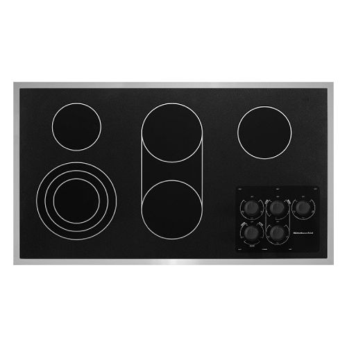 KitchenAid 36 in. Electric Ceramic-Glass Conventional Radiant Cooktop - KECC566R