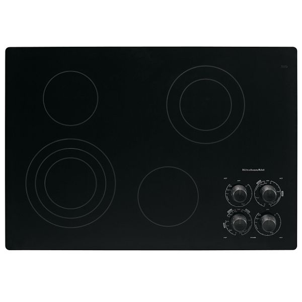 KitchenAid Black 30" Electric Ceran Glass Cooktop KECC507R