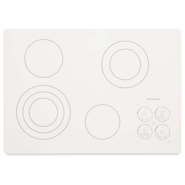 KitchenAid True White 30" Electric Cooktop KECC508R