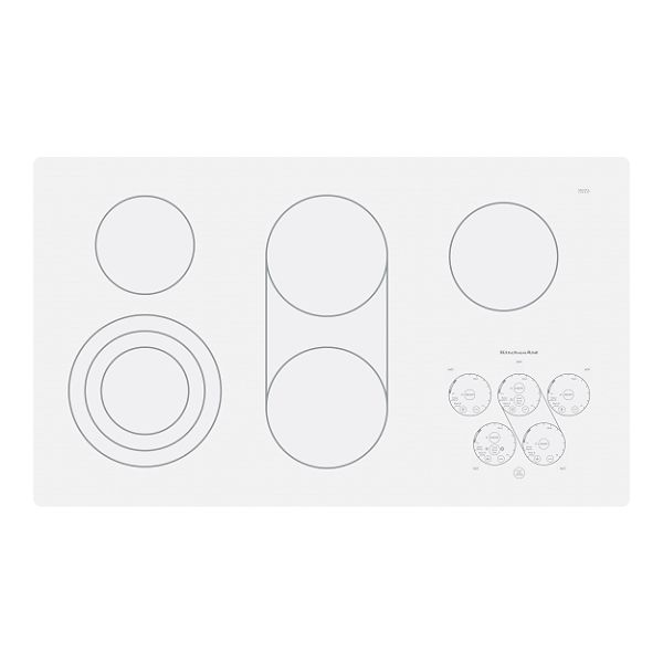 KitchenAid True White 36" Electric Cooktop KECC568R