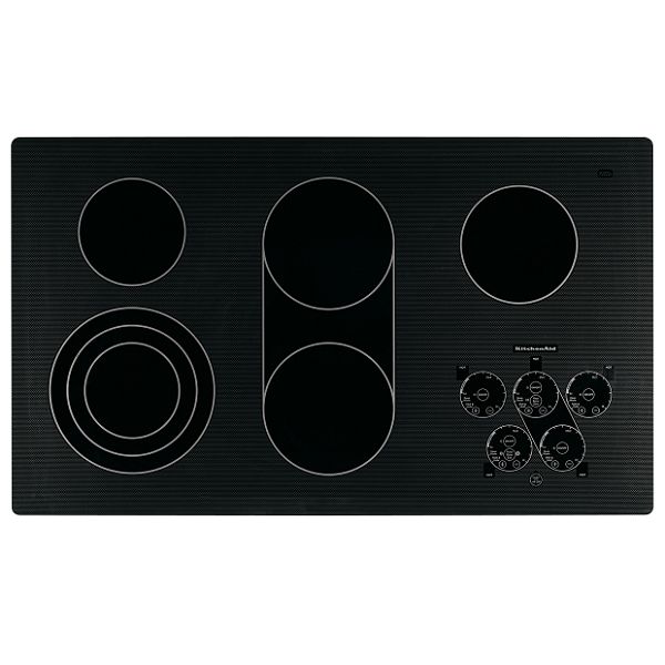 KitchenAid Black 36" Electric Cooktop KECC568R