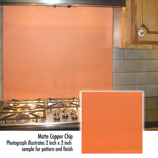 Frigo Design Matte Copper 30 in. Custom Metal Cooktop Splash - 3020