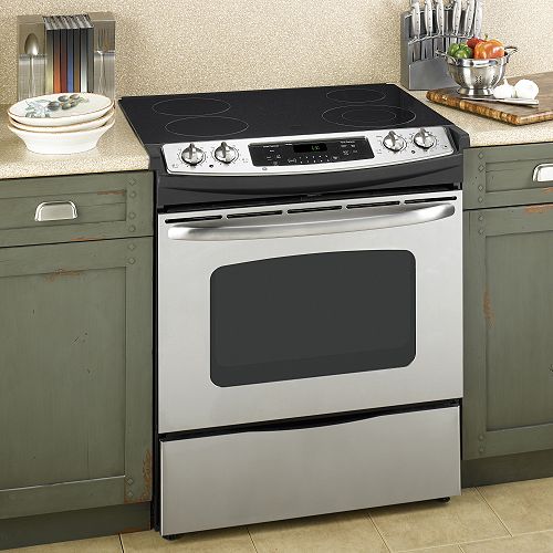 GE 30 in. Self-Clean Electric Coil Slide-In Range