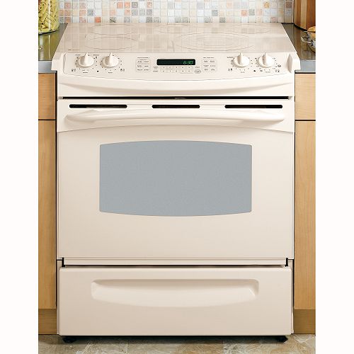 GE Profile 30 in. Electric Self-Clean Convection Slide-In Range with Radiant Cooktop -...
