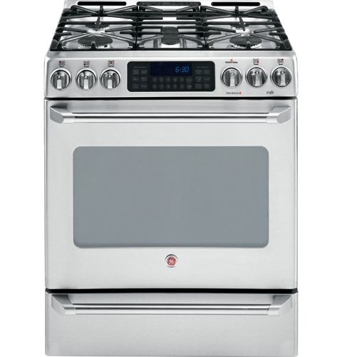 GE Cafe 30 in. Dual-Fuel Slide-In Range