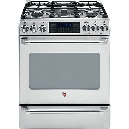 GE Cafe 30 in. Dual-Fuel Slide-In Range - C2S980S Best Price