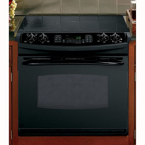 GE Profile 30 in. Electric Self-Clean Drop-In with Radiant Cooktop and Convection Oven -...