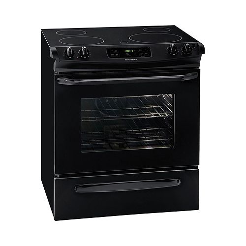 Frigidaire White-on-white 30 in. Self-Clean Slide-In Electric Range w  Smoothtop Radiant Cooktop -... 