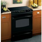 GE Profile 30 in. Electric Self-Clean Convection Slide-In Range with Radiant Cooktop 