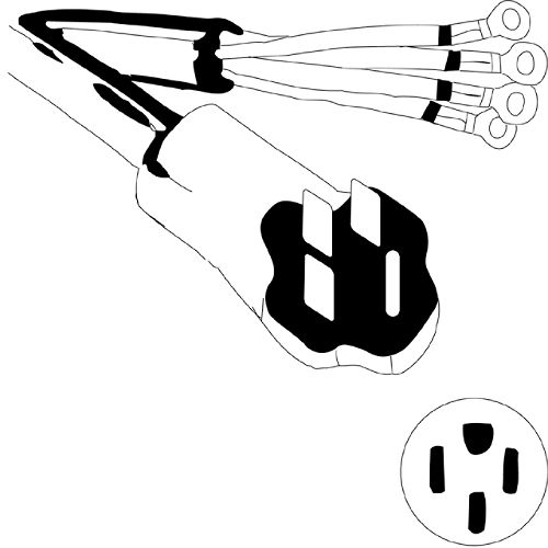 Electricord 4 Wire, 6 ft. Electric Range Cord - 49626