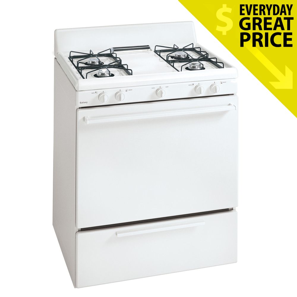 Galaxy 30 in. Gas Manual Clean Freestanding Range
