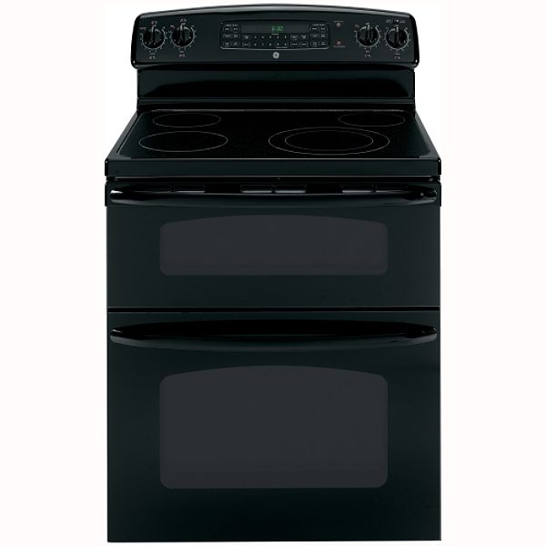 GE Black 30" Freestanding Double Oven Range JB850