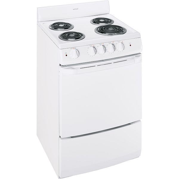 Hotpoint White 24" Freestanding Electric Range RA724K