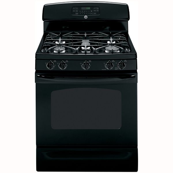 GE Black-on-Black 30" Freestanding Gas Range JGB800