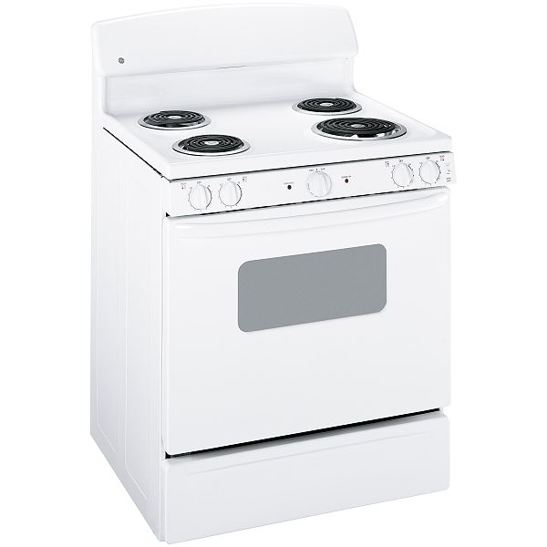 GE White 30" Freestanding Electric Range JBS15M