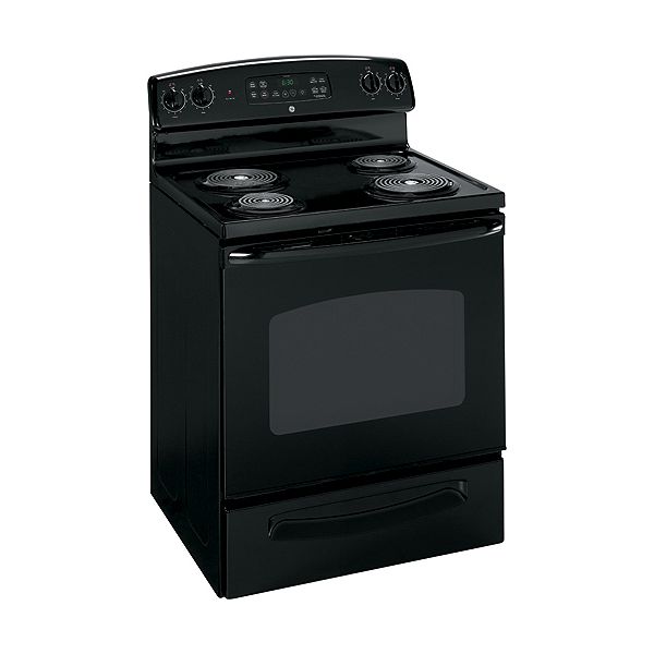 GE Black 30" Freestanding Electric Range JBP24DM
