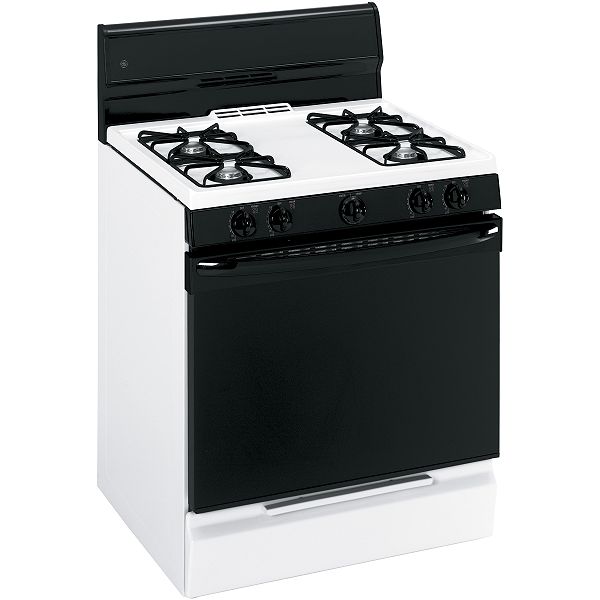 GE White 30" Freestanding Gas Range JGBS04BEM