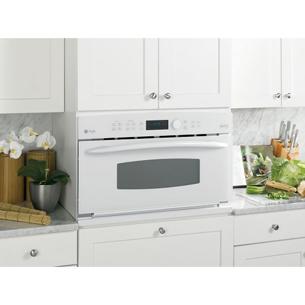 GE Profile White Advantium 30 120V Electric Wall Oven PSB120