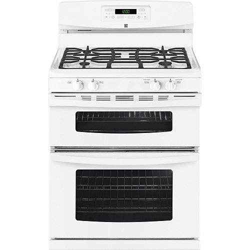 Kenmore White 30 in. Double Gas Freestanding Oven - 7801 