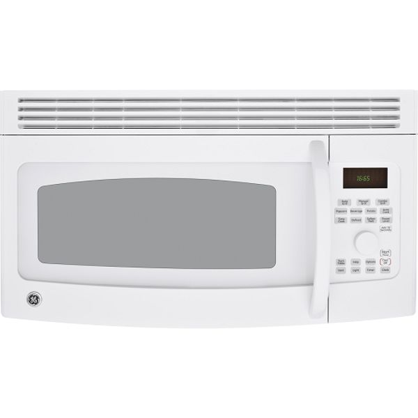 GE White 30" 1.6 cu. ft. Microhood Combination Microwave Oven