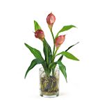 Nearly Natural Calla Lilly w/Vase Silk Arrangement