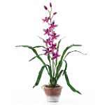 Nearly Natural Cymbidium w/White Wash Pot