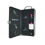 Creative Motion Leather Double Wine Holder & Tools