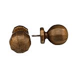 Antique Drapery Rod Co Beveled Ball 2 Rod Finial Oil Rubbed Bronze