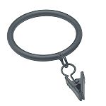 Kirsch Black Clip Rings w Eyelet