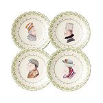 Pfaltzgraff Circle of Kindness Set of 4 Topsy Turvy Plates