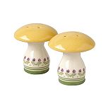 Pfaltzgraff Circle of Kindness Tipsy Mushroom Salt and Pepper Set