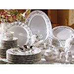 Click here to buy DMSI 49-pc Clarabelle Porcelain Dinnerware Set by DMSI.