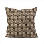 "ChicagoTextile 20"" Decorative Large Square Pillow - Jazz Ebony"

