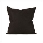 "ChicagoTextile 20"" Decorative Large Square Pillow - Microsuede Ebony"
