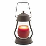 Candle Warmers Hurricane Lantern Combo - Rustic Brown - Apples and Spice