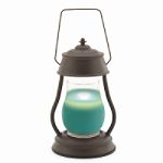 Candle Warmers Hurricane Lantern Combo Pack - Rustic Brown - Island Breeze