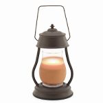 Candle Warmers Hurricane Lantern Combo Pack - Rustic Brown - Vanilla Cinnamon