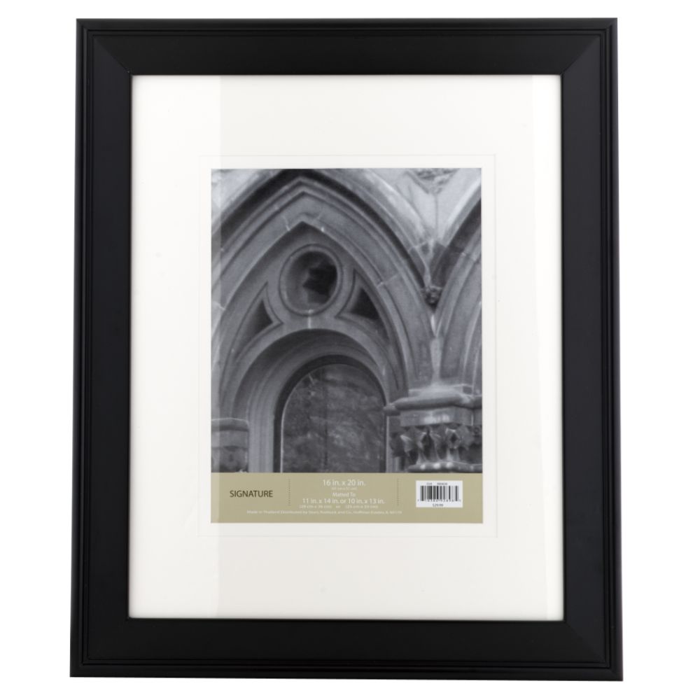 16X20 Black Frame for 10x13 or 11x14 Photos