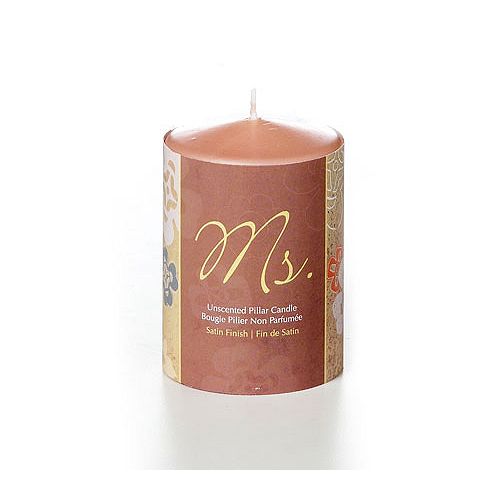Yummi Candles Pillar Candle, Ms. Sheen 3x6 Sheen Finished