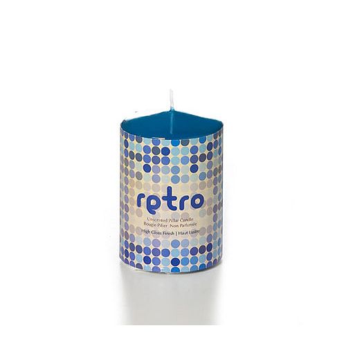 Yummi Candles Pillar Candle, Retro 3x4 High Gloss.