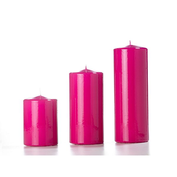 Yummi Candles Pillar Candle, 3x8 High Gloss Yummi Living Unscented.