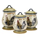 Whole Home Canterbury Rooster Set of 3 Cannisters
