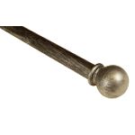 BCL Drapery Hardware Classic Ball Curtain Rod, Antique Silver Finish, 28-inch to 48-inch, 1.25-inch Diameter Pole