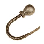 BCL Drapery Hardware Classic Ball Holdback, Set of 2, Antique Silver Finish, Matches 5/8-inch Diameter Rod Set