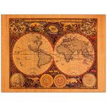World Map-Famed 14x19 Canvas Art