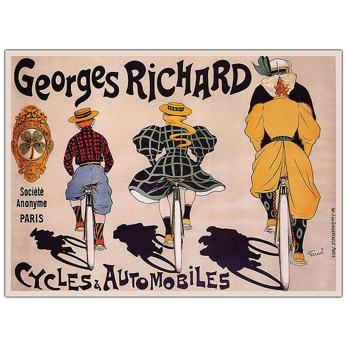 Georges Richard Cycles & Automobiles-19x14 Canvas Art