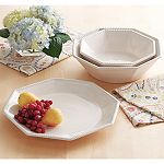 Grace Designs 3pc Twist Edge Ivory Serveware Set