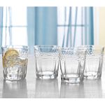 Grace Designs Beaded Edge Set of 4 Double Old Fashion Glasses